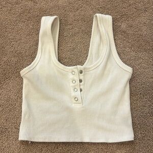 button up white tank